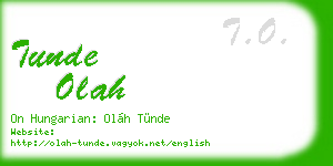tunde olah business card